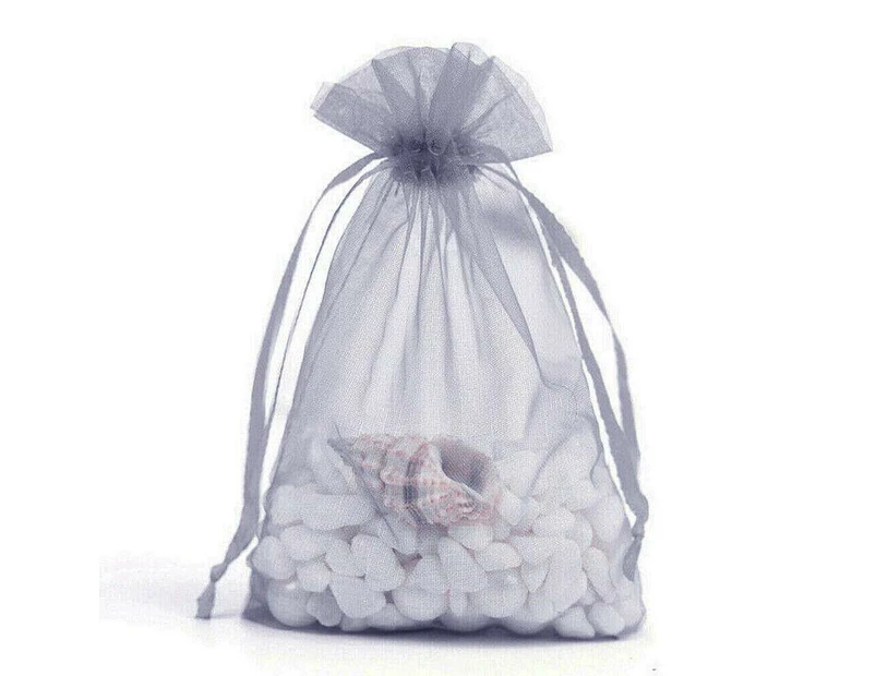 Organza Bag Sheer Bags Jewellery Wedding Candy Packaging Sheer Bags 13*18 cm - Grey