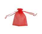 Organza Bag Sheer Bags Jewellery Wedding Candy Packaging Sheer Bags 13*18 cm - Red