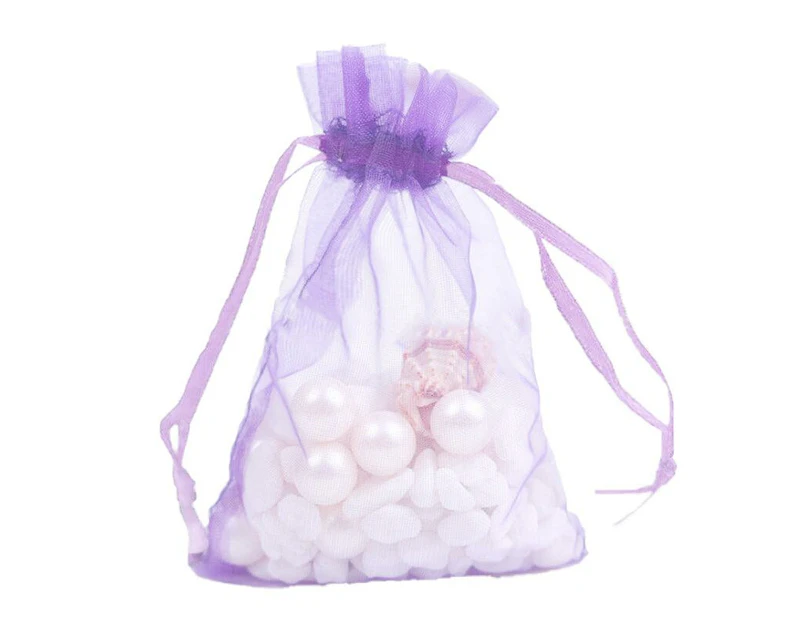 Organza Bag Sheer Bags Jewellery Wedding Candy Packaging Sheer Bags 13*18 cm - Purple