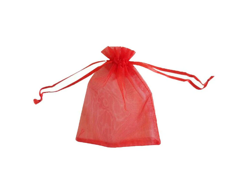 Organza Bag Sheer Bags Jewellery Wedding Candy Packaging Sheer Bags 9*12 cm - Red