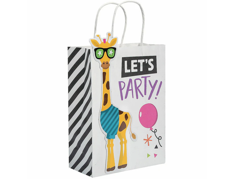 Party Animal Giraffe Paper Gift Bags (Pack of 12)