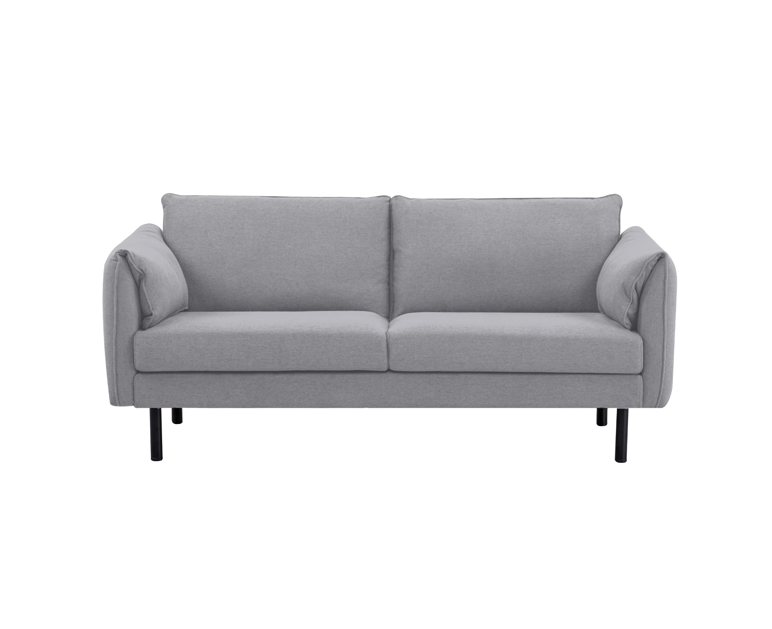 Channel 3 Seater Fabric Sofa Lounge Couch Grey