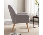 Furb Armchair Lounge Chair Upholstered Accent Chairs Sofa Fabric Grey