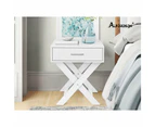 ALFORDSON 2x Bedside Table Nightstand Side Storage Cabinet French Country White