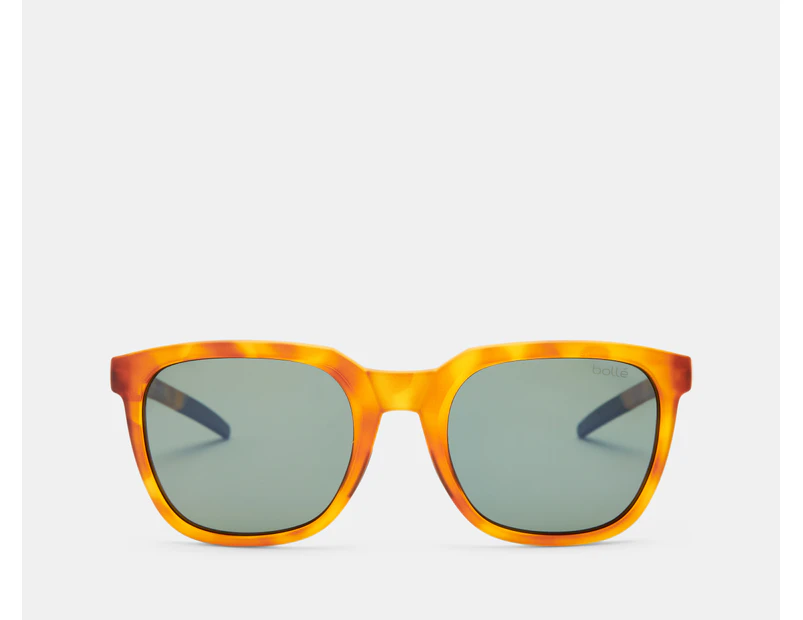 Bollé Unisex Talent Polarised Sunglasses - Matte Caramel Tortoise/Green