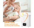 ADVWIN Baby Bottle Sterilizer,Electric Steam Bottle Sanitizer and Dryer, Universal Fit for All Baby Items, Breast Pump Accessories, White