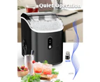 YOPOWER 15KG Nugget Ice Maker Countertop, Crushed Ice Makers with Self-Cleaning Pebble Ice Maker Black