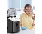 YOPOWER 15KG Nugget Ice Maker Countertop, Crushed Ice Makers with Self-Cleaning Pebble Ice Maker Black