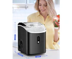 YOPOWER 15KG Nugget Ice Maker Countertop, Crushed Ice Makers with Self-Cleaning Pebble Ice Maker Black