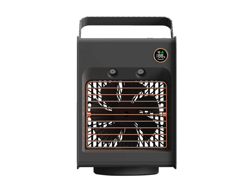 Grey Rechargeable Desktop Air Cooler and Portable Fan 3-Speed Evaporative with 300ml Water Tank
