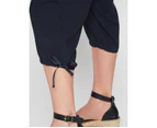 MILLERS - Pants -  Crop Length Drawcord Waist And Hem Rayon Pant - Navy