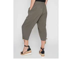 MILLERS - Pants -  Crop Length Drawcord Waist And Hem Rayon Pant - Khaki