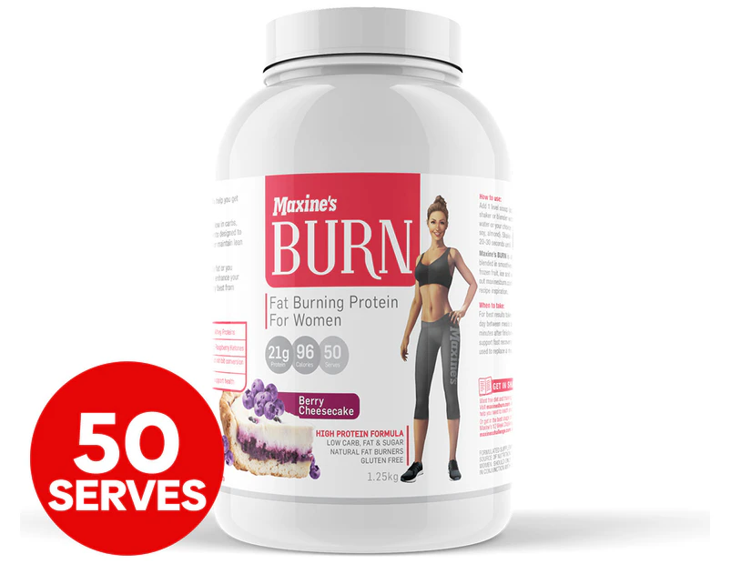 Maxine's Burn Fat Burning Protein Berry Cheese Cake 1.25kg / 50 Serves