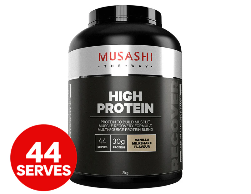 Musashi High Protein Powder Vanilla Milkshake 2kg / 44 Serves
