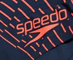 Speedo Men's Medley Logo 7cm Swim Briefs - Navy/Orange