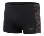 Speedo Men's Hyperboom Logo Panel Aquashorts - Aqua/Black