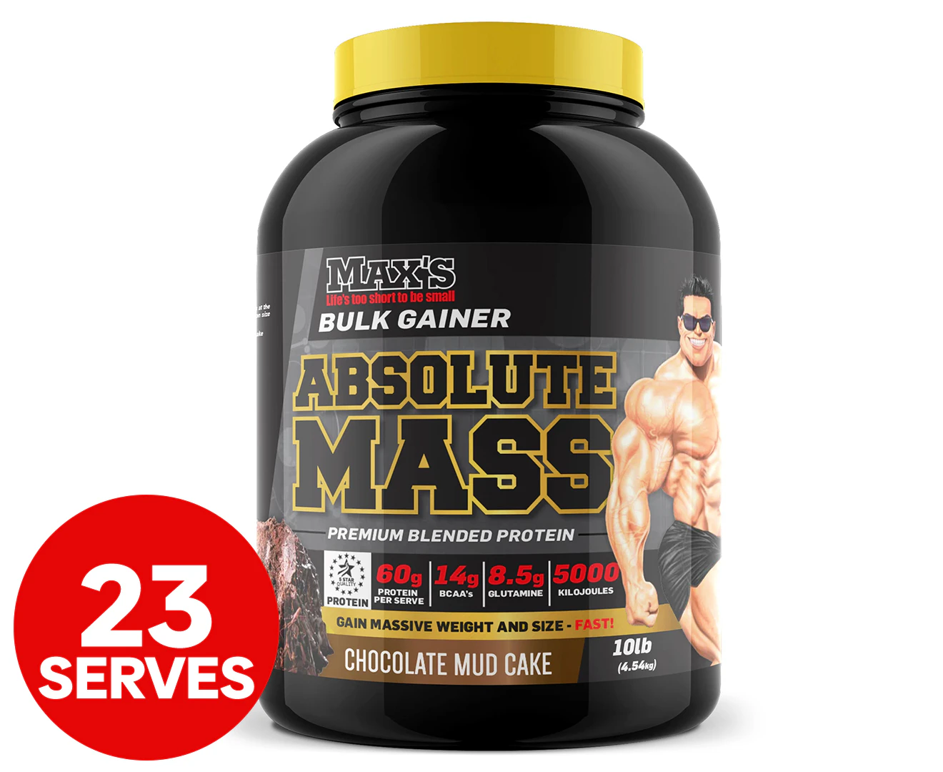 Max's Absolute Mass Premium Blended Protein Chocolate Mud Cake 4.54kg / 23 Serves