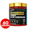 BSc HydroxyBurn Shred Thermogenic Pre-Workout Powder Blue Lemonade 300g 60 Serves