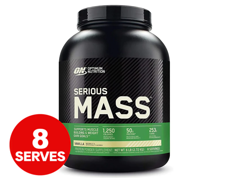 Optimum Nutrition Serious Mass Protein Powder Vanilla 2.72kg / 8 Serves