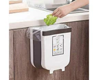 Hanging Trash Can Collapsible White
