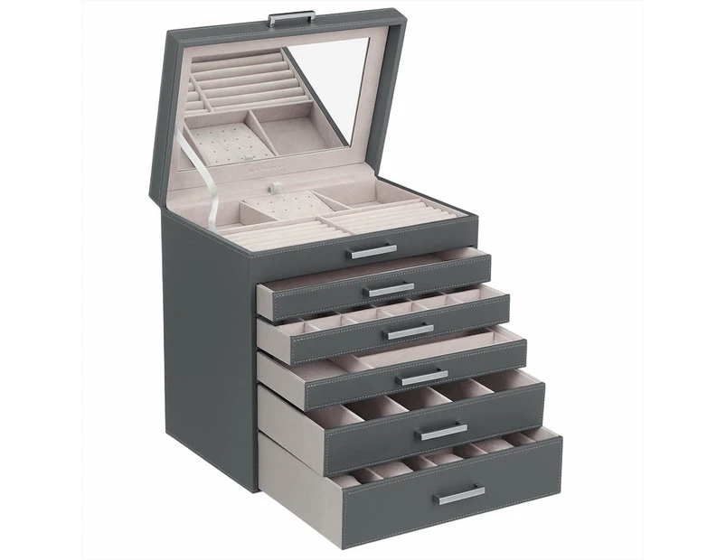 Songmics Jewellery Box With 6 Layers And 5 Drawers