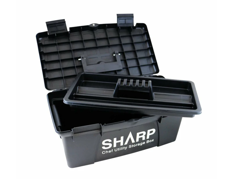 SHARP Utility Box w/Removable Tray - Black