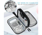 All-in-One Portable Travel Cable Organizer Bag Electronic Organizer - Navy