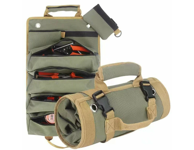 Foldable Roll-Type Tool Bag - Green