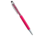 Write Pens for Touch Screens with Ballpoint Writing Pen Universal Ballpoint Pen 2 in 1 Stylists Pens for Tablet Laptops-Color-deep rose red