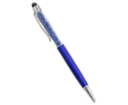 Write Pens for Touch Screens with Ballpoint Writing Pen Universal Ballpoint Pen 2 in 1 Stylists Pens for Tablet Laptops-Color-transparent blue
