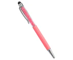Write Pens for Touch Screens with Ballpoint Writing Pen Universal Ballpoint Pen 2 in 1 Stylists Pens for Tablet Laptops-Color-pink color