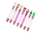 7Pcs Multicolor Ballpoint Pen, 0.7mm 6-in-1 Barrels Ballpoint Pen Multiple Ink Colors 6-Colors Retractable Ballpoint Pen