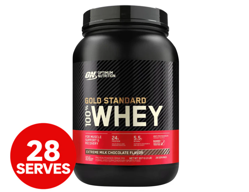 Optimum Nutrition Gold Standard 100% Whey Protein Powder Extreme Milk Chocolate 907g