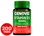 Cenovis Vitamin D3 for Bone Healthy and Immunity 1000IU 200 Tablets