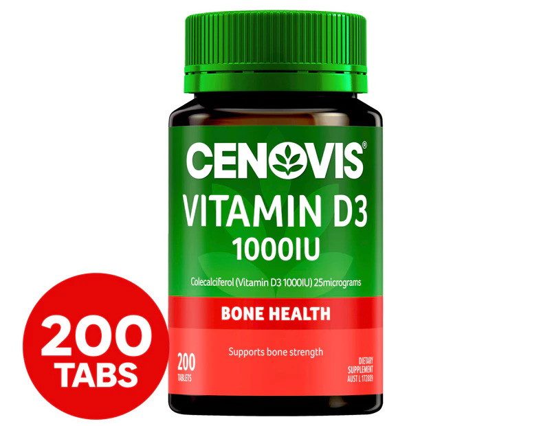 Cenovis Vitamin D3 for Bone Healthy and Immunity 1000IU 200 Tablets
