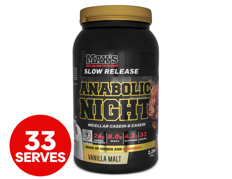 Max's Anabolic Night Protein Vanilla Malt 1kg