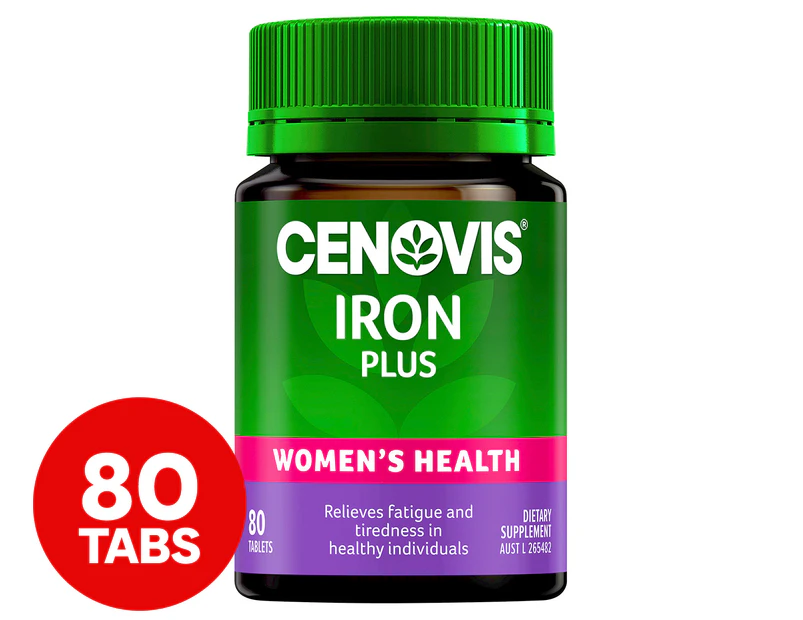 Cenovis Iron Plus for Women's Health and Energy 80 Tablets