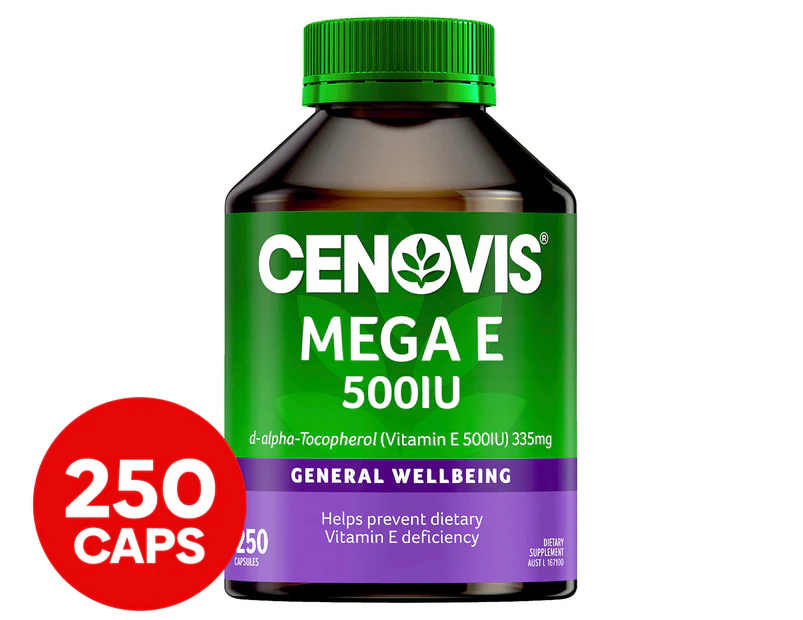 Cenovis Mega Vitamin E 500IU 250 Capsules