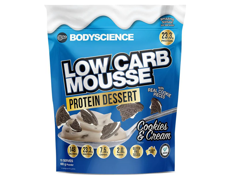 BSc Low Carb Mousse Protein Dessert Cookies & Cream 400g