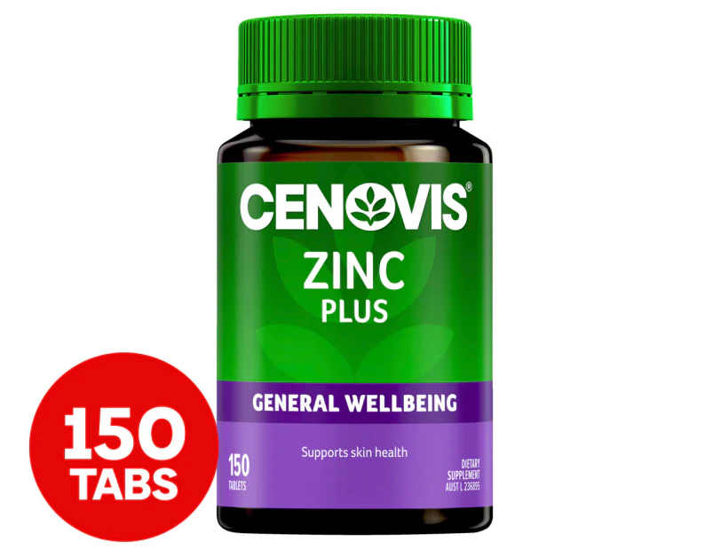 Cenovis Zinc Plus for General Wellbeing and Skin Health 150 Tablets