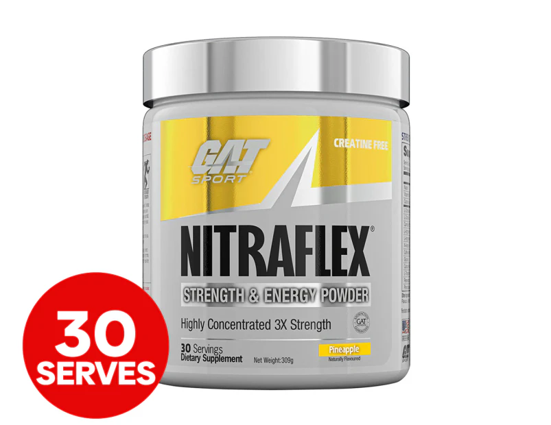 GAT Nitraflex Pre-Workout Pineapple 309g / 30 Serves