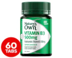 Nature's Own Vitamin B3 500mg with Vitamin B for Energy + Skin Health 60 Tablets