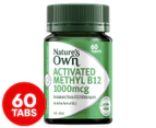 Nature's Own Activated Methyl B12 1000mcg with Vitamin B for Energy 60 Mini Tablets