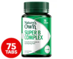 Nature's Own Super B Complex with Biotin, B3, B6, & B12 for Energy 75 Tablets