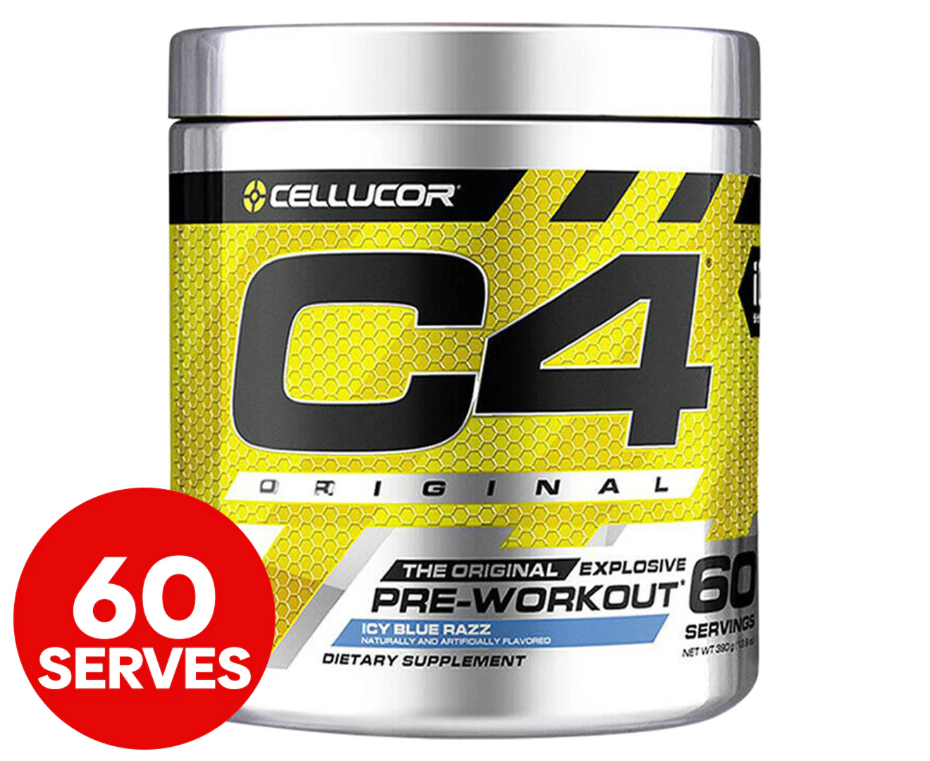 2 x Cellucor C4 Original Pre-Workout Icy Blue Razz 60 Serves