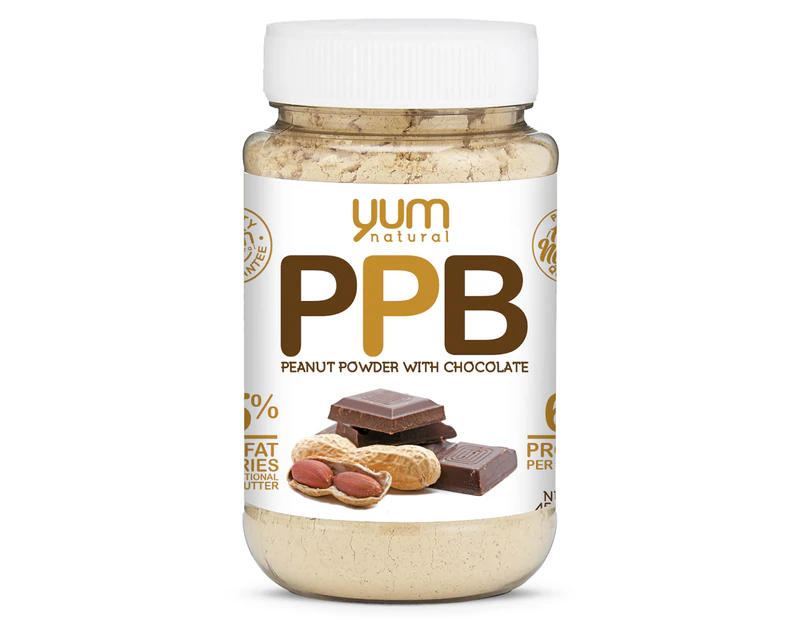 YUM Natural Powdered Peanut Butter w/ Chocolate 450g
