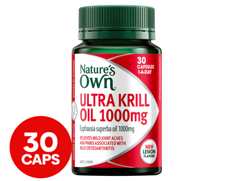 Nature's Own Ultra Krill Oil 1000mg Omega 3 30 Capsules