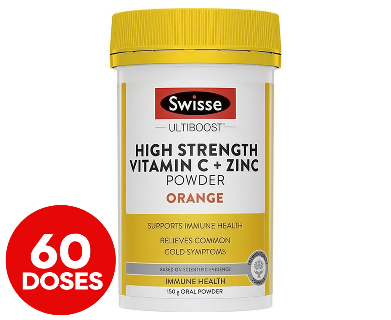 Swisse Ultiboost High Strength Vitamin C + Zinc Powder Orange 150g / 60 Doses