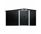 vidaXL Garden Shed with Sliding Doors Anthracite 329.5x205x178 cm Steel