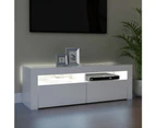 vidaXL TV Cabinet with LED Lights White 120x35x40 cm